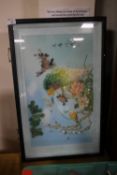 A FRAMED ORIENTAL PICTURE