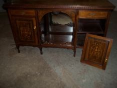 AN EDWARDIAN INLAID PARLOUR CABINET