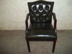 A CHESTERFIELD OCCASIONAL CHAIR