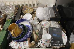 TWO TRAYS OF ASSORTED CERAMICS (TRAY NOT INCLUDED)