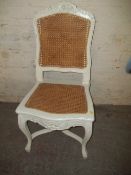 A MODERN RATTAN OCCASIONAL CHAIR