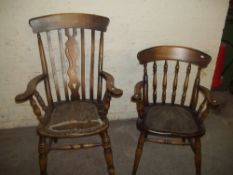 TWO OAK CHAIRS