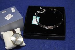 A BOXED WRIST WATCH TOGETHER WITH A BOXED NECKLACE