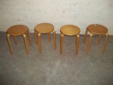 FOUR IKEA STACKING CHAIRS
