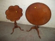 TWO GEORGIAN TILT TOP TABLES S/D
