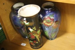 THREE DECORATIVE VASES