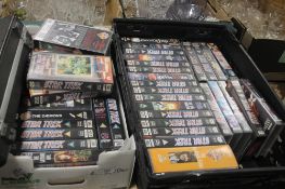 TWO TRAYS OF STAR TREK VHS VIDEOS (TRAYS NOT INCLUDED)