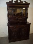 A SOLID WOOD CHIFFONEER SIDEBOARD