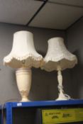 TWO MODERN TABLE LAMPS