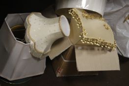 A QUANTITY OF ASSORTED LAMP SHADES