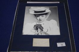 A SIGNED GLYNNIS JONES PHOTOGRAPH