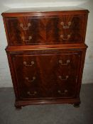 A REPRODUCTION 2 OVER 3 CHEST OF DRAWERS