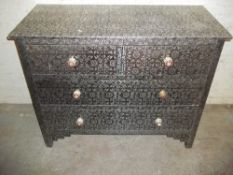 A MODERN 2 OVER 4 CHEST OF DRAWERS