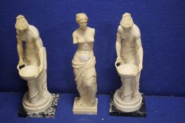 THREE RESIN BUSTS