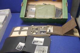 A TRAY OF PHOTOGRAPH ALBUMS, to include two from the 1920s one of views of italy etc