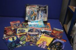 A COLLECTION OF COMICS, to include Predator, Terminator, Robo-cop etc
