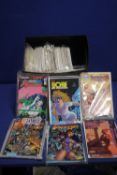 A TRAY OF ASSORTED COMICS, to include The Blonde, Bartholomen Halloween, Sisters of Mercy etc (