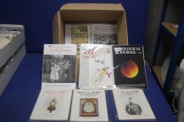 A TRAY OF ASSORTED MAGAZINES AND PAMPHLETS, to include antiquarian horology