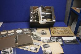 THREE PHOTO ALBUMS, together with a large collection of loose and sleeved photographs
