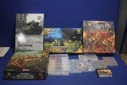 A COLLECTION OF FOUR BOXED WAR GAME GAMES, to include Heroes of Stalingrad, Storms of Steel, etc
