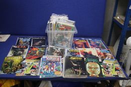A TRAY OF MISCELLANEOUS COMICS, to include Alien Nation, Intruder, Supreme Assasin, Free Realms,