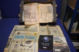 A TRAY OF ASSORTED NEWSPAPER CUTTINGS AND MAGAZINES