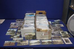 TWO BOXES OF TOPOGRAPHICAL POSTCARDS IN MANY HUNDREDS, to include Edwardian examples
