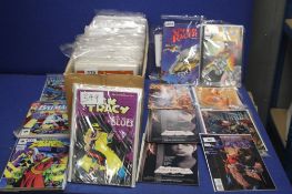 A TRAY OF ASSORTED COMICS, to include Valiant, Dc, Image etc
