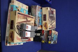 A COLLECTION OF VINTAGE BOARD GAMES, to include Star Wars, Battleships, a Star Trek talking alarm