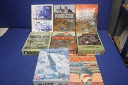 A COLLECTION OF BOXED GMT GAMES WAR GAMES, to include Panzer, Operation Dauntless, Fields of fire