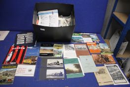 A TRAY OF ASSORTED EPHEMERA, to include hand books, guides etc