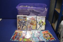 A LARGE TRAY OF MISCELLANEOUS COMICS, to include Electropolis, Cross Overs, Suicide Risk, Sea of