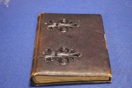 AN ALBUM OF CABINET CARDS, PHOTOGRAPHIC PORTRAITS, to include examples by J D Zoini