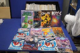 A TRAY OF ASSORTED COMICS, to include Mazing Man, Bartman, Marshal Law, Dog Witch etc (TRAY NOT
