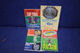 FOUR CUP FINAL PROGRAMMES, to include Arsneal v Swindon 1969, Manchester City v West Bromwich Albion