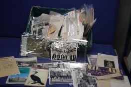 A TRAY OF ASSORTED EPHEMERA, to include theatre programmes, photographs etc