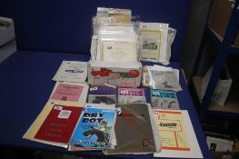 A BOX OF ASSORTED EPHEMERA, to include review guides etc