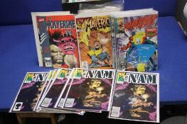 A COLLECTION OF MARVEL COMICS, to include NAM, Daredevil, Maverick, Avengers, Wolverine etc