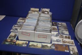 TWO BOXES OF TOPOGRAPHICAL POSTCARDS IN MANY HUNDREDS, to include Edwardian examples