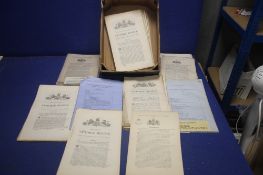A TRAY OF ASSORTED EPHEMERA, to include Lancashire and Yorkshire Railway, Acts of Parliament etc