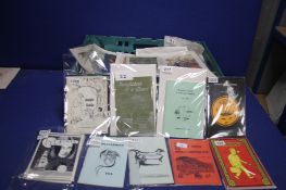 A TRAY OF ENGRAVINGS, MAGAZINES, SOUVENIR PROGRAMMES ETC