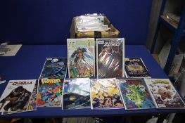 A BOX OF MISCELLANEOUS COMICS, to include Dracula, Doctor Zero, skyward, Riftwave etc