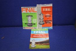 A CUP FINAL PROGRAMME CHELSEA V TOTENHAM 1967, together with Everton v West Bromwich Albion 1968 and
