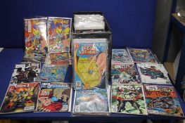 A TRAY OF DC COMICS to include Tempest, Dr Fate, Hardware, Hawk and Dove, Titans, Robin etc (TRAY