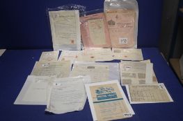 A COLLECTION OF VARIOUS BILL HEADS AND EPHEMERA, to include examples from Chandler eco, Tasmanian