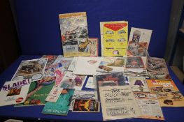 A COLLECTION OF ADVERTISING SIGNS, together with a collection of assorted magazines and ephemera