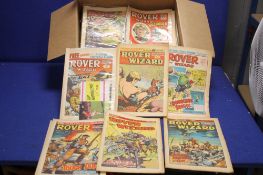 A COLLECTION OF ROVER AND WIZARD COMICS, to include 1964