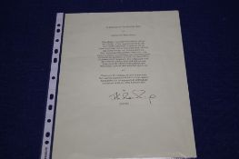 J. K. ROWLING SIGNED POEM ENTITLED 
