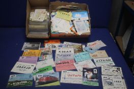 A TRAY OF AMATEUR RADIO INTEREST CARDS