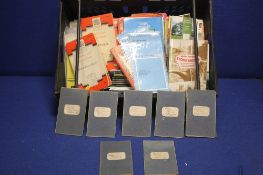 A TRAY OF ORDNANCE SURVEY (OS) MAPS AND GUIDE BOOKS, some relating to the Midlands